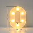 thumbnail image 3 of Vaidha Alphabet LED Letter Lights Light Up White Plastic Letters Standing Hanging A-M, 3 of 3