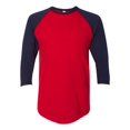 thumbnail image 1 of 5050 Raglan T-Shirt à Manches Trois-Quarts, XS, RedNavy, 1 of 2