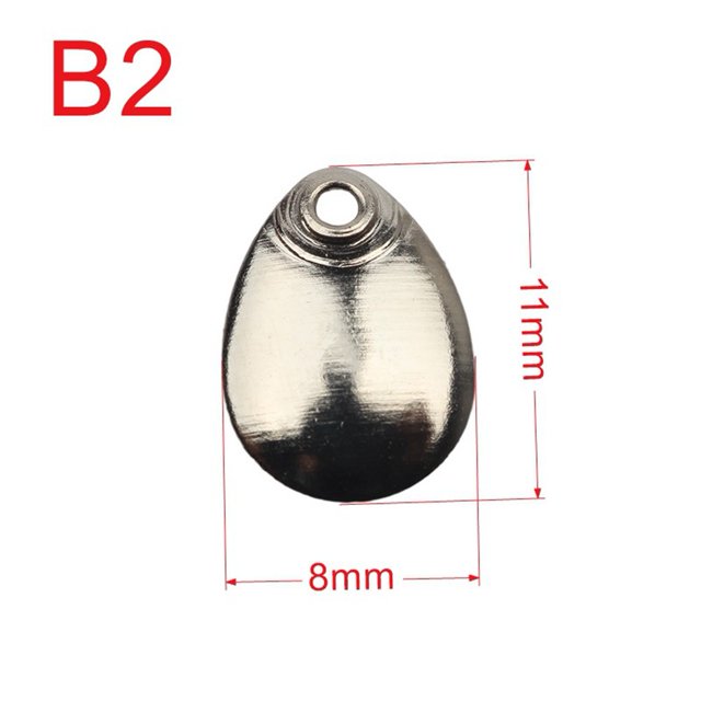 50 Pcs Fishing Spinner Rings Blades Flattie Attractor Lure Spoon Accessories