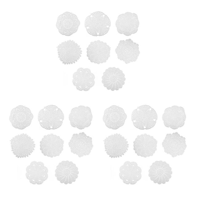 yingyy 8 Pcs Napperons Ronds pour la Maison Faits à la Main au Crochet sous-Verres Coton Isolants Décoratifs Vintage Napperons de Table Ba Hôtel 3Ensemble