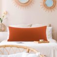 thumbnail image 2 of PiccoCasa Brushed Microfiber Pillowcase Body Pillow Pillowcase, Standard Rust, 2 of 9