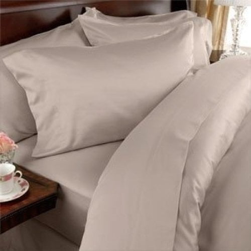 Elegance Linen 1500 Thread Count Queen Size Egyptian Quality 3pcs Duvet Cover Solid Beige/TAN