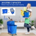 thumbnail image 4 of HOMCOM Seau à Vadrouille Compact avec Essoreuse sur Roues 5 Gallons, Bleu, 4 of 10
