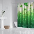 thumbnail image 4 of Ensemble de Rideau de Douche avec Doublure à Boutons-Pression, Jolis Rideaux de Douche Trèfle Botanique Porte-Bonheur (4) Doublure de Douche Imperméable, Rideau de Salle de Bain Contemporain Chic en Polyester, 72x72 Pouces, 4 of 4