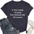 thumbnail image 4 of T-shirts Sarcastiques pour Femmes - Phrases Drôles Graphiques, Polyester Spandex, Manches Courtes, Col Rond, Parfait pour Offrir en Cadeau, 4 of 4