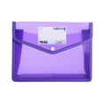 thumbnail image 1 of Plastic File Folders Envelope Expanding File Wallet Organizer Documents Folder With Snap Closure And Pocket FC Size Transparent File Pouch For School (Assorted Color Vertical), 1 of 8