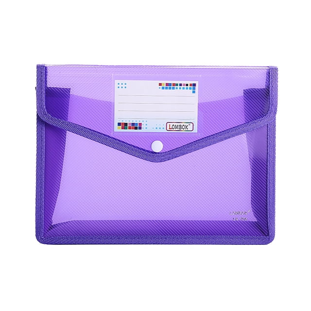 Plastic File Folders Envelope Expanding File Wallet Organizer Documents Folder With Snap Closure And Pocket FC Size Transparent File Pouch For School (Assorted Color Vertical)