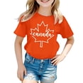 thumbnail image 4 of MEZZALL T-Shirt à Manches Courtes pour Filles, Col Rond d'Été, T-Shirts, Coupe Décontractée, Hauts Basiques, Orange, 8-9 Ans, 4 of 4