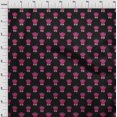 thumbnail image 3 of oneOone Viscose Chiffon Fabric Leaves & Lotus Block Print Fabric By Yard 42 Inch Wide, 3 of 4