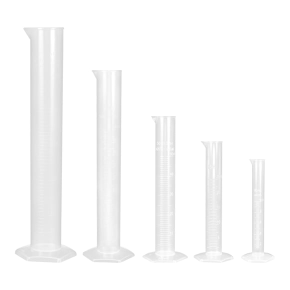 SHISUYAN 5 Measuring Cylinder Graduated Cylinder Test Tube 10ml/ 25ml/ 50ml/ 100ml/ 250ml for Restaurant Bar