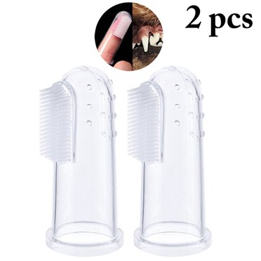 2 Pcs Brosse à Dents pour Chien Poils en Silicone Brosse Dentaire pour Chien Brosse à Dents de Nettoyage pour Animaux