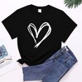 thumbnail image 1 of Jsaierl T-Shirts Imprimés Amour de la Saint-Valentin pour Femmes Été Manches Courtes Col Rond T-Shirts Mignons Polyvalents Confortables Doux, 1 of 3