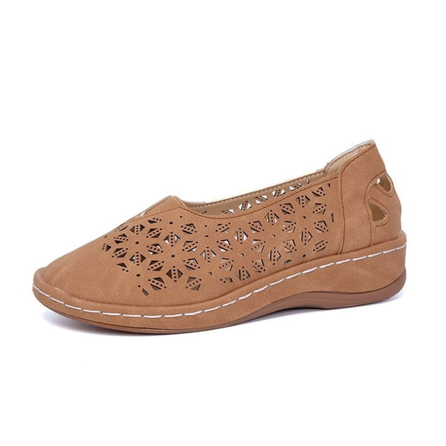 XZNGL Chaussures Plates pour Femmes à Talon Compensé Ajouré Décontractées Grande Pointure Chaussures Simples
