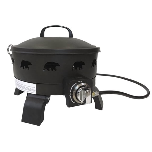 Refurbished Paramount BBQ-211-GBK Campfire Portable Fire Pit Black with Bears