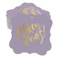 thumbnail image 1 of Inkdotpot Pack Of 100 Merry X-Mas Christmas Paper Tags DIY Craft Bracket Shape Real Gold Foil Hang Tags, 1 of 1