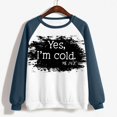 thumbnail image 5 of 50 % de Rabais Liquidation Chandail en Molleton Surdimensionné pour Femmes 2023 T-shirt Imprimé Manches Longues Blouse Col Rond Hauts Décontractés Chandail en Molleton, 5 of 5