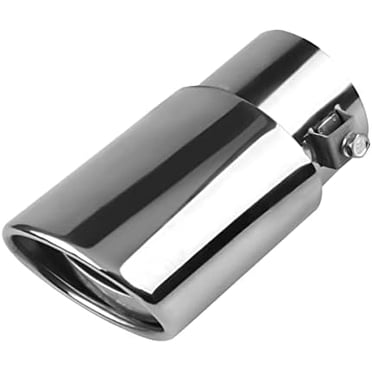 Stainless Steel Car Exhaust Tip, 2.5" to 3.3" Universal Car Exhaust Pipe Modification Tail Throat Tail Pipe, Steel Exhaust Tips Chrome-Plated Finish Tailpipe (Silver/A Style)