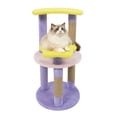 thumbnail image 1 of Costway 29" Cute Modern Cat Tree with Star & Moon Shaped Platforms, Jute Scratching Posts Purple, 1 of 9