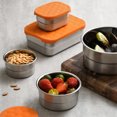 thumbnail image 2 of Visland Stainless Steel Snack Containers for Kids Leak Proof Toddler Food Container with Silicone Lids Stackable Metal Lunch Box for School And Daycare, 2 of 8