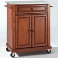thumbnail image 4 of Crosley Chariot de Cuisine Portable Haut en Acier Inoxydable en Cerise, 4 of 7