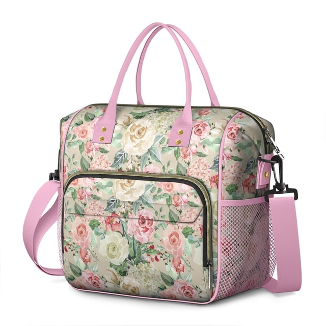 Botanical Garden Pattern Tote Bag - Large Insulated & Leakproof Cooler, Waterproof & Durable