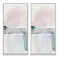 thumbnail image 2 of Designart "Pastel Tranquility in Serene Shades I" Abstract Liquid Ink Framed Wall Art Set Of 2 - Modern Blue Frame Gallery Set For Office Decor, 2 of 6