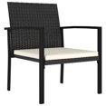 thumbnail image 5 of vidaXL 3 Piece Garden Dining Set Poly Rattan Black, 5 of 5