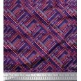 thumbnail image 1 of Soimoi Purple Cotton Duck Fabric Arrow & Triangle Geometric Print Fabric by the Yard 56 Inch Wide, 1 of 3