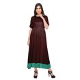 thumbnail image 4 of Moomaya Robe Kurti Maxi en Coton Évasée pour Femmes, Tunique Indienne Unie, 4 of 5