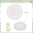 thumbnail image 2 of 200 Pcs Napperons en Papier, Napperons en Dentelle de 3,5 Pouces, Napperons en Papier Jetables Blancs, 2 of 7