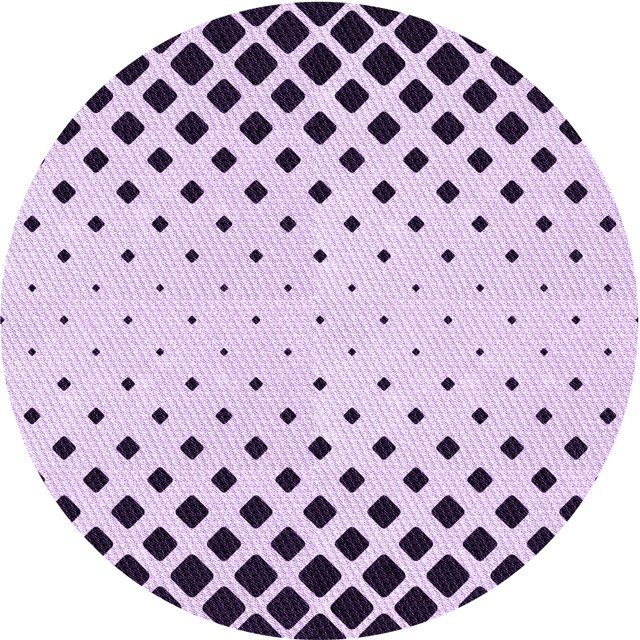 Ahgly Company Tapis Rond Lavable en Machine Intérieur Transitionnel Violet Raisin Vif, 7 Pieds Rond
