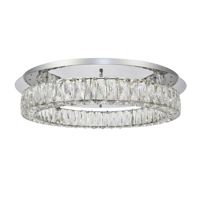 Monroe Lumière LED Chrome Montage Affleurant Clair Cristal Royal