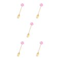 thumbnail image 2 of Transemion 1/2/3/5 Cartoon Adorable Restaurant Hotel Tableware Portable Washable Stainless Steel Stirring Mixing Dinnerware Cake Flatware Candy Fork Pink 5PCS, 2 of 6