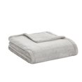 thumbnail image 1 of Intelligent Design ID50-844 Couverture en Peluche Chevron Microlight Solide Surdimensionnée, Gris, 60x70 Pouces, 1 of 2