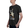 thumbnail image 4 of Silly Goose On The Loose Men's Basic Short Sleeve T-Shirt Black XX-Large, 4 of 5