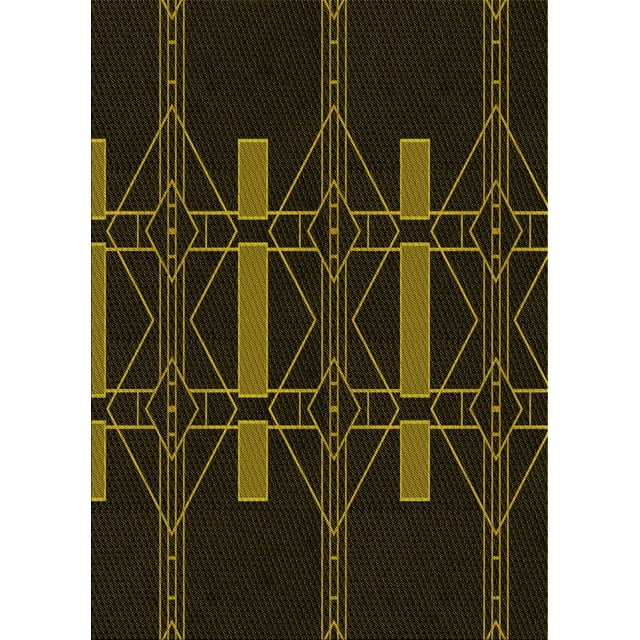 Ahgly Company Tapis Rectangulaire Lavable en Machine Intérieur Transitionnel Noir Nuit, 2 Pieds x 3 Pieds