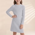 thumbnail image 2 of HXWCHs Robe Princesse Elsa Filles Coupe Ajustée Robe Moulante Hiver Chaude Extensible Col Roulé Manches Longues Tenue Décontractée pour Tout-Petits et Enfants avec Gris Doux 11-12 Ans, 2 of 5