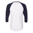 thumbnail image 2 of 5050 Raglan T-Shirt à Manches Trois-Quarts, M, Blancnavy, 2 of 2