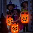 thumbnail image 5 of Dvkptbk Rangement pour Bonbons Sacs de Bonbons d'Halloween à DEL Sacs de Fête d'Halloween Sacs d'Halloween Sacs de Bonbons Polyvalents Seau Réutilisable pour Enfants Fournitures et Cadeaux d'Halloween, 5 of 5