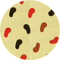 thumbnail image 1 of Ahgly Company Tapis Rond Lavable en Machine Intérieur Caramel Brun, 5 Pieds Rond, 1 of 7