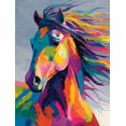 thumbnail image 1 of Qisvanset Abstract Colorful Horse Canvas Wall Art 15.75x11.81 Inches, 1 of 8