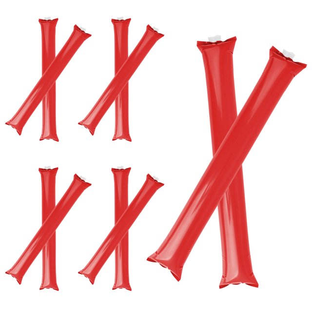 GOGO 100 PCS Cheer Sticks Inflatable Bam Bam Spirit Stick, Red Cheerleading Noisemakers