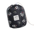 thumbnail image 3 of VONKY Drawstring Makeup Bag Large Capacity Cosmetic Organizer Adjustable Portable Travel Pouch, Flower, 3 of 7