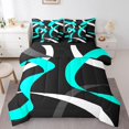 thumbnail image 1 of Erosebridal Geometric Stripe Bedding Sets Twin Size,Abstract Artwork Comforter Sets with Sheets,Geometry Lines Decor,Reversible,7pcs, 1 of 5