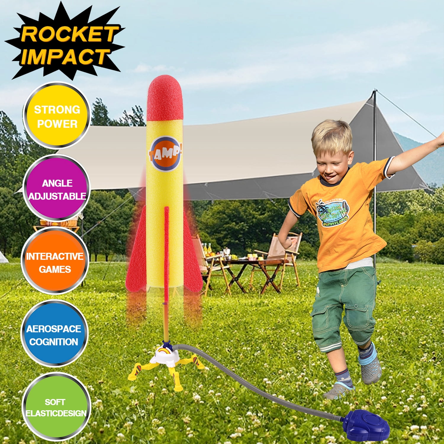 Petbank Rocket Launcher Toy Set for Kids, Launch Rockets Toys up