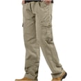 thumbnail image 1 of Mefallenssiah Pantalon Décontracté Uni à Poches pour l'Extérieur Pantalon Classique Pantalon de Travail, 1 of 4