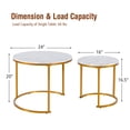 thumbnail image 3 of Costway Nesting Coffee Table Set of 2 for Balcony Living Room Modern Round Side Tables Gold, 3 of 10