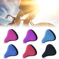 thumbnail image 3 of Bicycle Comfort Saddle Cover Soft Breathable Bike Saddle Cushion Cover Dark Blue, 3 of 9