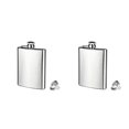 thumbnail image 2 of QualitChoice 4 5 6 7 8 10 18oz Stainless Steel Hip Alcohol Flask Cap + Funnel 9 oz 2Set, 2 of 6