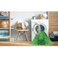 thumbnail image 2 of Ahgly Company Machine Washable Indoor Square Transitional Neon Green Area Rugs, 5' Square, 2 of 7